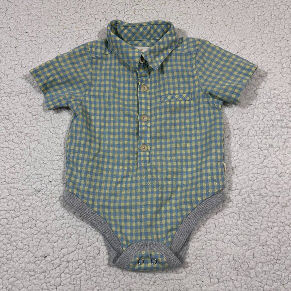Me & Henry Baby Boys Helford Plaid Bodysuit One Piece Size 12 -18 months - Picture 1 of 5